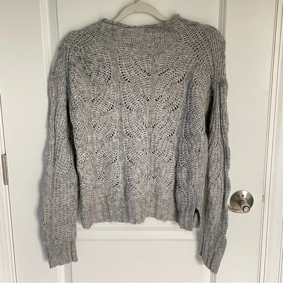 J Crew Pointelle Cable Knit Alpaca Blend Oversized Sweater - 29369 - Picture 7 of 12